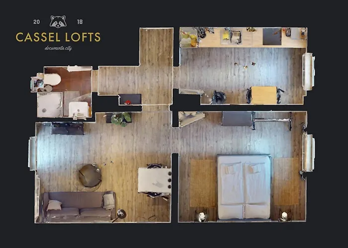 Apartman Lofts - Moderne Fuer 3 Mit Balkon Nahe Vw-werk Kassel